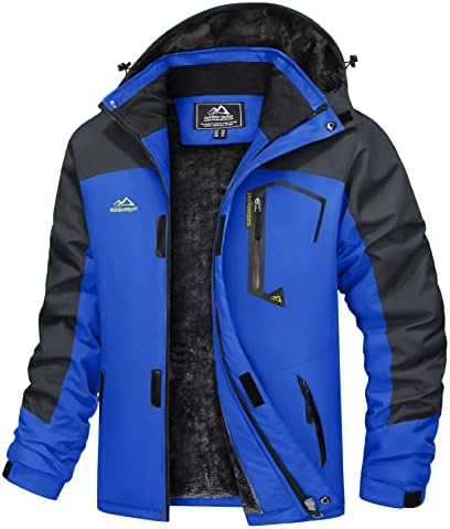 MAGCOMSEN Ski Jacket Men Winter Coats for Men Skiing Jacket Men Snowboard Jacket Snow Jacket Rain Jacket Rain Coats Warm Jacket Waterproof Jacket Blue