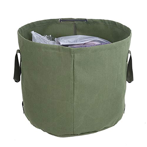 Rxmori Lawn Garden Bag, Yard Waste Bags, Gardening Clippings Bag, Portable Waterproof Reusable Canvas Garden Lawn Leaf Trash Waste Bag Leaf Container #TOP4