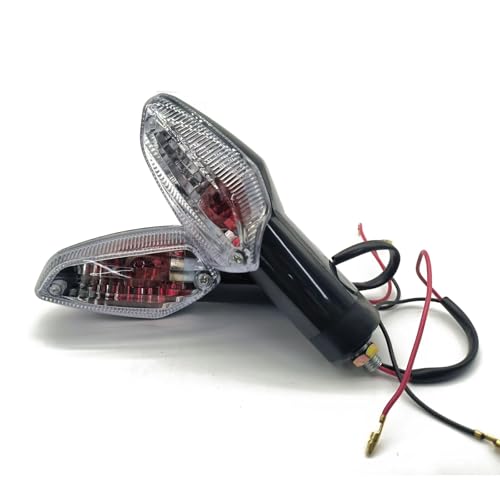 Image of 2PCS Motorcycle Turn Signals Lights Lamp Indicator Blinker Compatible with Honda CBR 250R 300R CB300F CBF125 150 Stunner (White Shell)