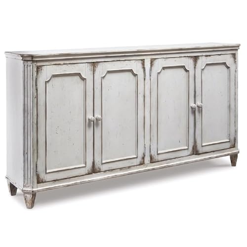 BOWERY HILL Modern Engineered Wood Accent Cabinet in Antique White