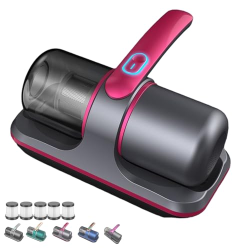 Pure Sleepy Pro Bed Vacuum, 12000pa Puresleepy Pro Bed, 2025 Upgrade Mattress Cleaner Machine with Washable Filter, 8000 VPM Deep Cleaner, Cordless Handheld for Home Use (Red)