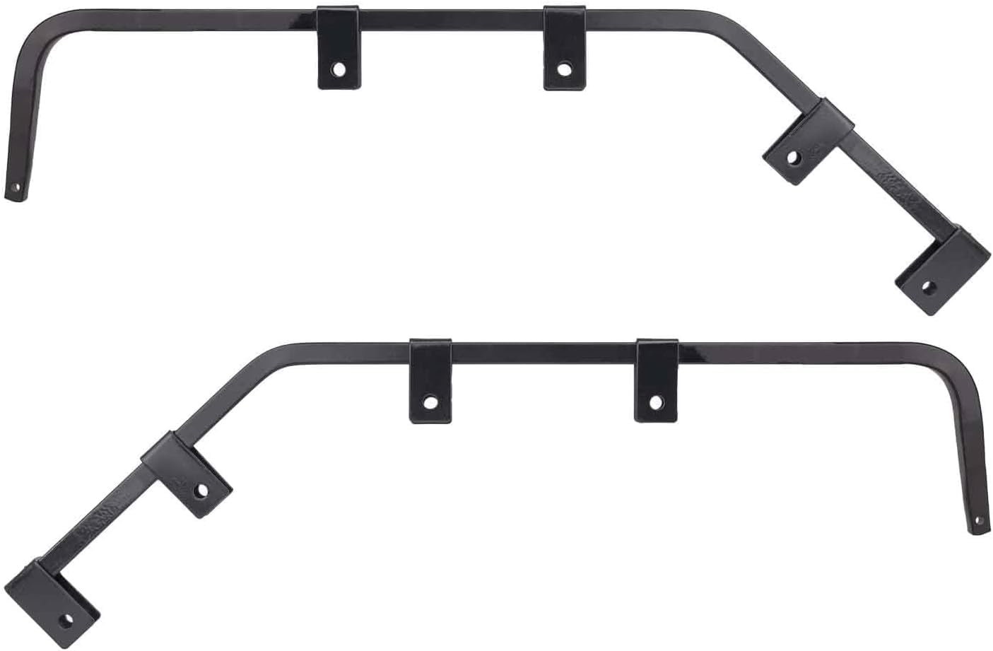 Angle Down Bar Type Truck Mud Flap Hangers Arm Universal Mudflap for Trucks, semi, Trailers, RVs and More, 3 Coiled 0.640"" Square Steel