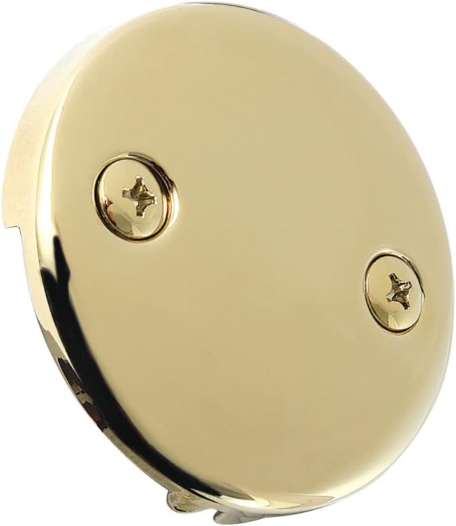 Kingston Brass DTT107 Bathtub Overflow Plate, Brushed Brass 3-3/16 Inch Diameter
