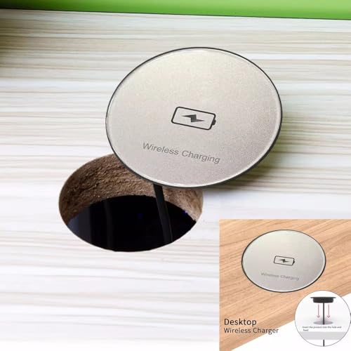 Image of Audiovan Desktop Wireless Charger, 15W Fast Wireless Charging Station Pad Compatible with iPhones and Android Phones (White)