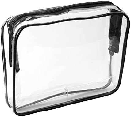 YEEPSYS Clear Travel Toiletry Bag,Travel Organizer Cubes Bags Set for Toiletries Carry, Makeup Pouch for Men and Women(Black)