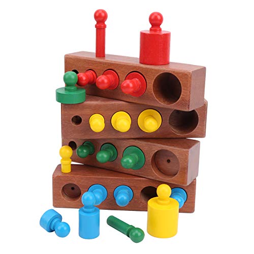 Zerodis Montessori Knobbed Cilindro, Set di Blocco...
