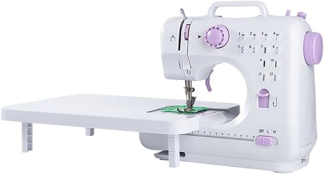 Electronic Sewing Machine, Compact Sewing Machine, For Beginners, Return Sewing Function, 12 Types of Seams, Power Supply, LED Hand Lamp Included, Easy Operation, Lightweight, Speed Adjustable