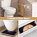 Vatex Bamboo Toilet Stool, 7” Foldable Potty Poop Bathroom Stool with Extra Soft Microfiber Rug and Hooks, Non-Slip Toilet Assistance Step Stool for Adult, Improve Squatting Posture - Healthy Gifts