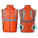 Gilet De Refroidissement Portable pour Homme Veste sans Manches De Refroidissement USB Climatisation Vêtements Ventilateur Veste 3 Vitesses Réglable pour Le Travail en,Orange,L