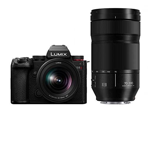 Image of Panasonic LUMIX S5II Mirrorless Camera (DC-S5M2KK) with LUMIX S Series 70-300mm Lens (S-R70300)