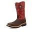 Brown & Flash Red
