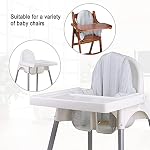 High Chair Cushion, New Type High Chair Cover Pad/pad for High Chair,highchair Cushion for IKEA Antilop Highchair,Built-in Inflatable Cushion,Baby Sitting More Comfortable (Gray Stripes)