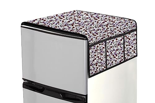 Image of Stylista Refridgerator top Cover Suitable for Samsung RT34C4522B1 /HL, 301 Liter Fridge, Dimension (WXD) 65x111 CM, Corals Pattern Beige