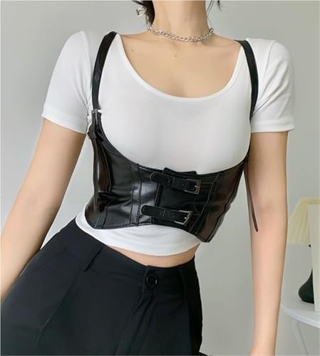 Punk Body Chain Leather Belt For Women Goth BDSM Lingerie Bondage Corset Harness Belt Rave Fashion Accessories(Black)4