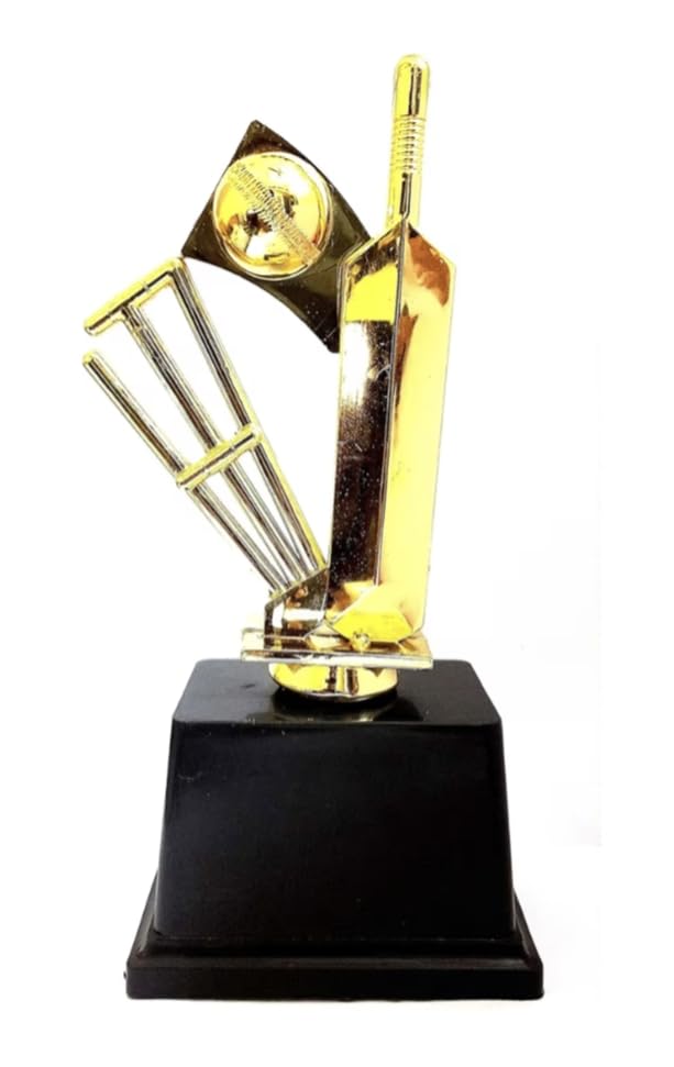 Cricket Man of The Match 18 Cm Award and Trophy in Gold and Black by TMW-picture-35