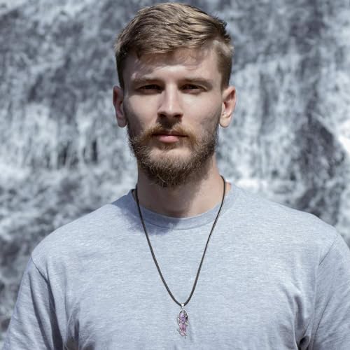 Collares Dragón Amatista para Hombre Mujer Joyería Vintage