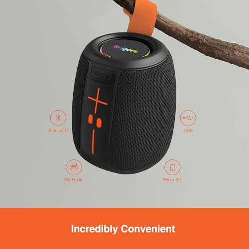 Image of FINGERS SoundNugget-BT6 Portable Speaker (RGB, BT, FM, MicroSD, USB, IPX4)