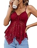 Avidlove Bralettes for Women Sexy Tank Tops Cami Y2k Camisole Tops for Women(Wine Red, Small)