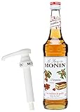 Monin Coffee Syrup in Tiramisu 70cl Glass Bottle & 70cl Monin Pump Set