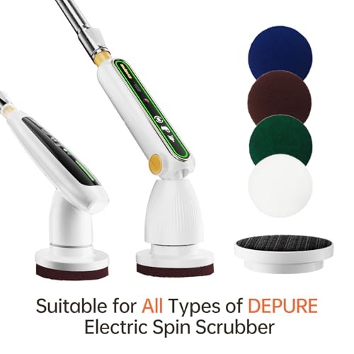 Image of Electric Spin Scrubber Replacement Brush Heads - 8-Pack Extra Brushes for DEPURE Power Scrubber, Ideal for Bathroom Cleaning and Multi-Surface Use