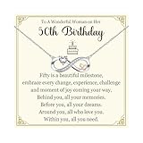 Top 10 Best Gifts for a Woman's 50th Birthday Celebration 9 DKKV 50th Birthday Gifts for Women, 50 Year Old Gifts for Women, 50th Birthday Gifts for Her Necklace Gift ideas