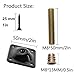 Angled Leg Mounting Plates for Furniture Legs, 12 Degree Slanted Metal Sofa Legs Attachment Plates, M8 Hanger Bolts Screws Adapters, Repair Kit for Sofa Couch Chair, Set of 4
