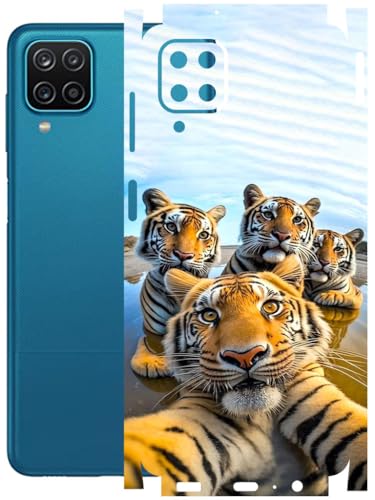 Image of AtOdds - Full Body Back Screen Guard Protector Film - Lamination Wrap Skin Sticker Compatible with Samsung Galaxy M12 | Scratchproof Matte Finish (Selfie)