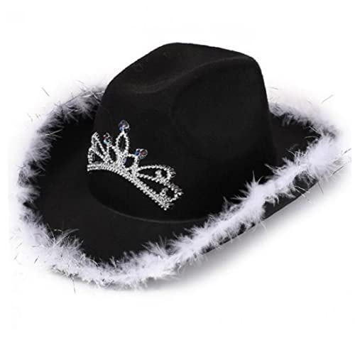 Best Black Cowgirl Hat With Rhinestones