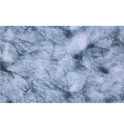 Papier peint autocollant marbre bleu pour rénover un mur terne - 4