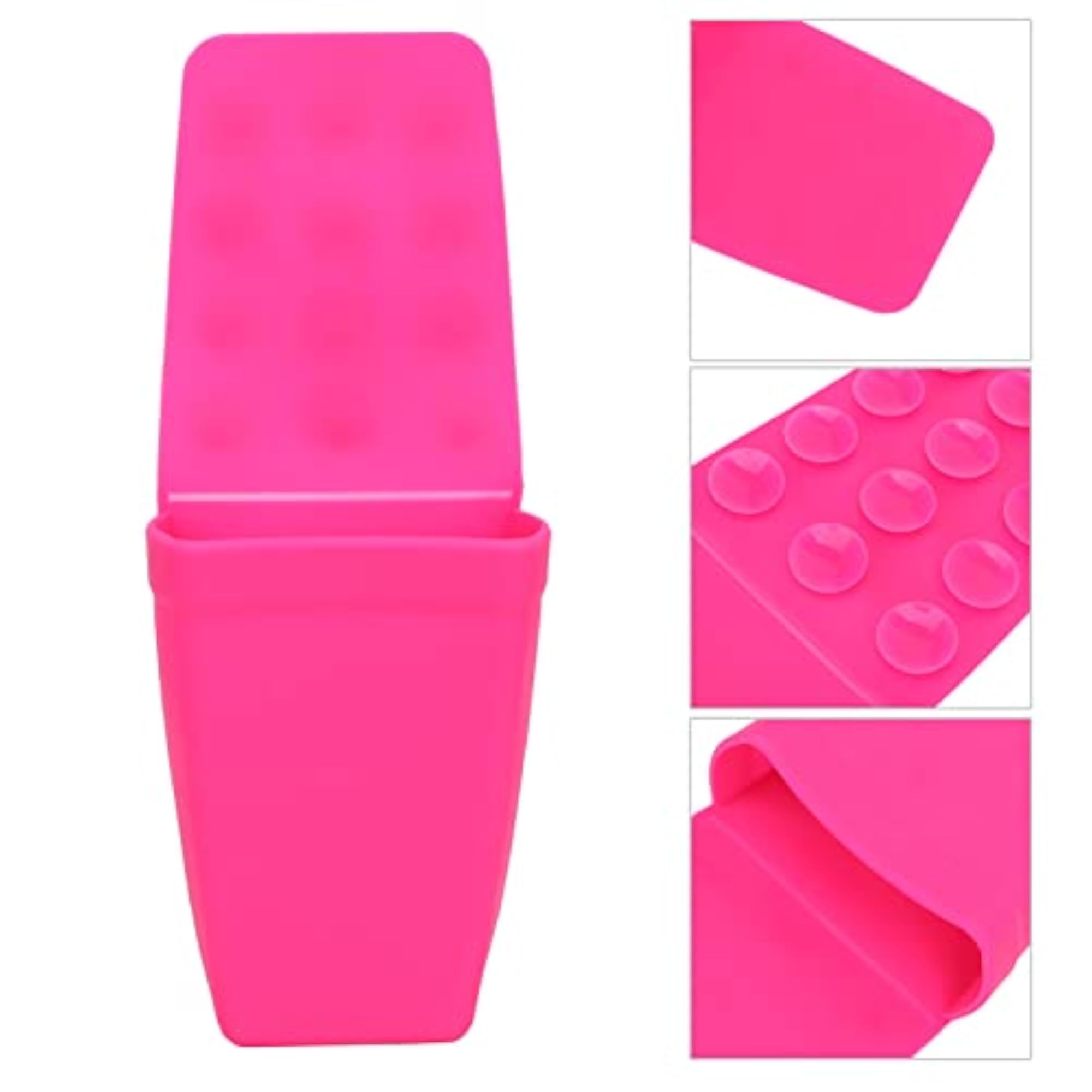 Hair Styling Tools Pouch, Pink Silicone Pouch