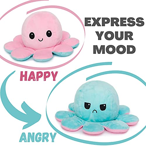 AUDBOT-Premium-Soft-Toy-for-Kids-Stuffed-Animal-Plush-Soft-Toy-for-Babies-Plushie-Reversible-Mini-Octopus-for-Boys-and-Girls-with-Double-Sided-Flip-Octopus-Baby-Pink-SkyBlue-Colour-12Cm