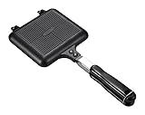 Gefüllte Pfannkuchenpfanne, Pfannkuchenpfanne, Guss-Bratpfanne, neuer doppelseitiger, faltbarer Sandwich-Maker mit Griffen for Brot, Toast, Waffel, Bratpfanne, Wok