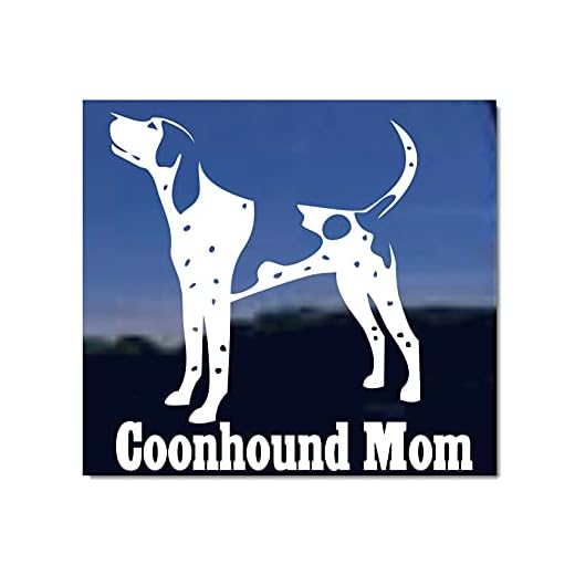 Coonhound Mom | Bluetick Coonhound Vinyl Dog Decal Auto Truck Tablet Laptop Sticker