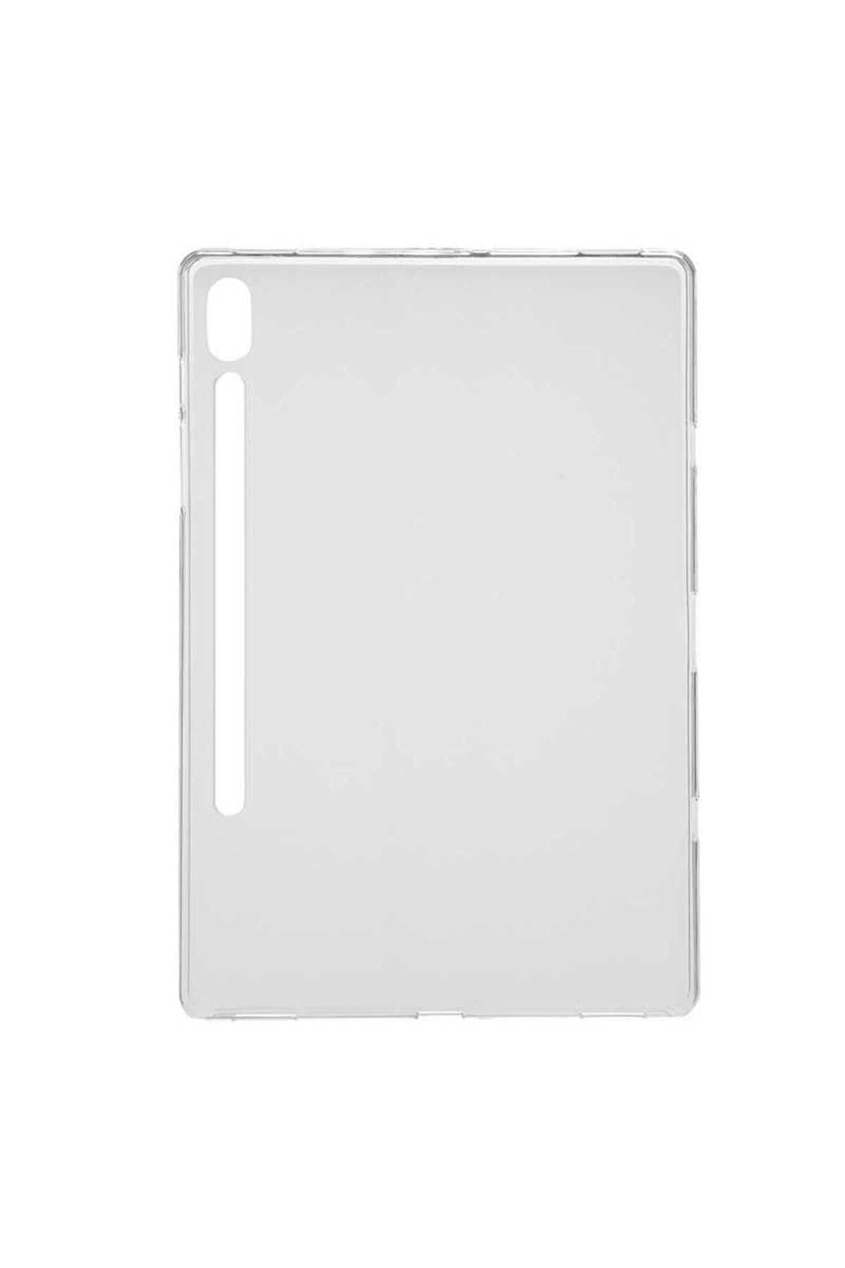 Zore Galaxy ile uyumlu Tab S6 T860 Kılıf Tablet Süper Silikon Kapak Renksiz