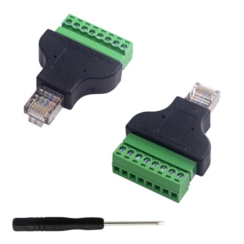 Adaptador Terminal Tornillo RJ45 2 Unidades miniatura 1