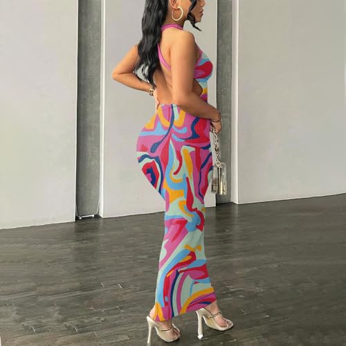 Image of Nimsruc Women Summer Sexy Bodycon Maxi Dress Casual Long Dresses