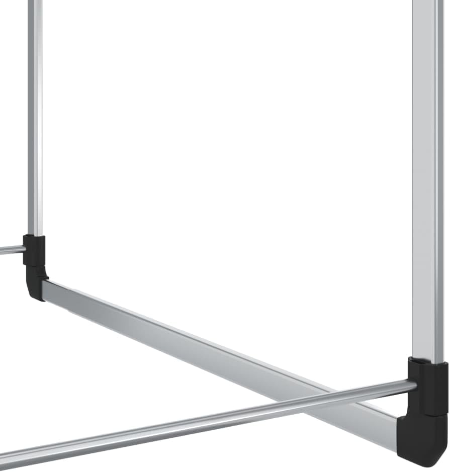 vidaXL Wardrobe Hanging Rail Silver