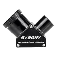 Svbony SV223 Diagonalspiegel, 1,25 90° Diagonaladapter, Stern Zenitspiegel aus Kohlefasermaterial mit Clicklock Verriegelungsmechanismus für Planetenbeobachtungen