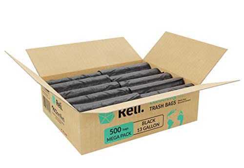 Image of Reli. EcoStrong 13 Gallon Trash Bags | 500 Count Bulk | Black