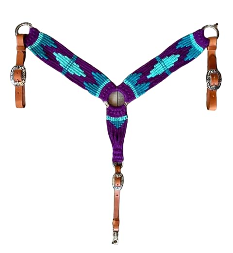 Cheval's International Western Mohair Horse Breast Collar, Handmade Premium Wool & Leather Equestrian Tack, Adjustable, Durable & Comfortable Saddle