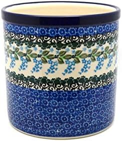 Polish Pottery Utensil Holder - Wisteria
