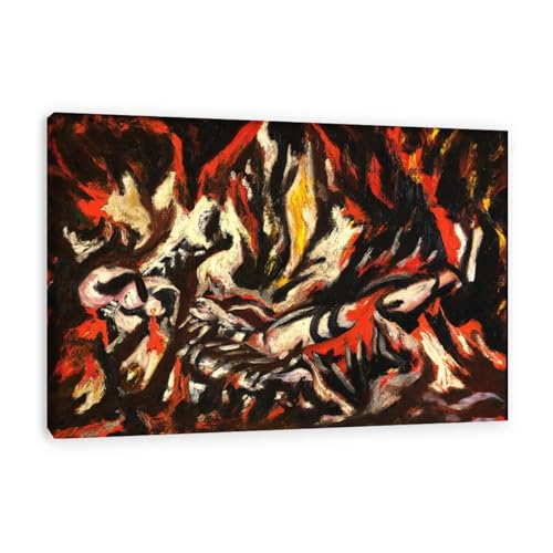 Impression sur toile The Flame tableau abstrait 50x75 cm