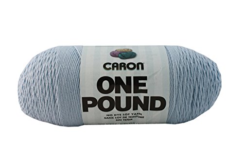 Image of Caron One Pound Solids Yarn, 16oz, Gauge 4 Medium, 100% Acrylic - Sky Blue- For Crochet, Knitting & Crafting ( 1 Piece )
