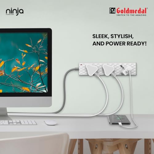 Image of Goldmedal Ninja 3+1 Power Strip | 2 Meter Extension cord