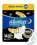 Always Ultimate Night - Compresas para mujer (talla 6, superabsorbentes y ultrafinas)