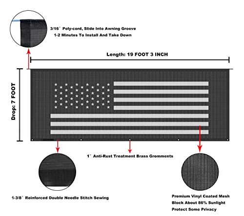 Image of RV Awning Mesh Sun Shade Screen for Motorhome Camper Trailer Sunshade