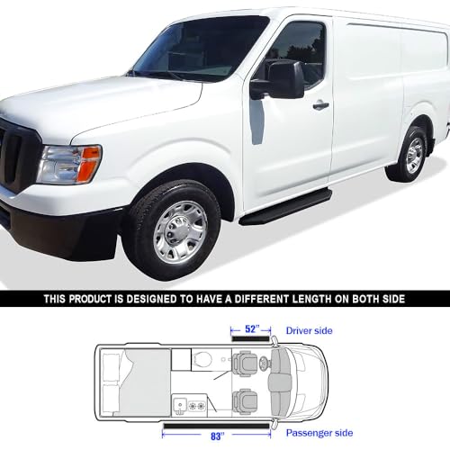 Estribos Tuxtreme Negro para Nissan NV Van 2012-2021 miniatura 6