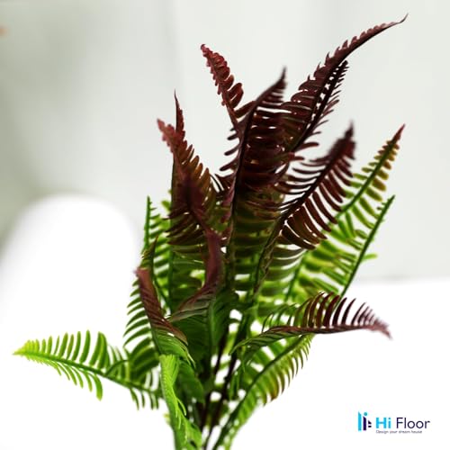 Image of Enhance Your Space with Artificial Leaf Decor Foliage for Stunning Interiors Decorative Items for Home;Office; Room; Living Room; Table; (Without Vase) (Pack of 1, Brown Green)