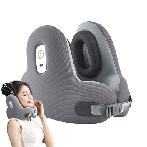 YNPQTDS Almohadas de viaje para aviones, almohada de cuello de viaje de espuma suave para coche, cojín de apoyo cervical con auriculares inalámbricos para el hogar, mujeres, camping, coche, adultos