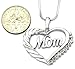 SoulBreezeCollection Mother's Day Clear Mom Heart Necklace Love Pendant Charm Gift Jewelry